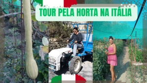 eu no tour pela horta na italia